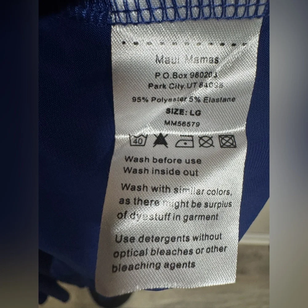 NWT Maui Mama Women's Royal Blue Wide-Leg Yoga Slouch Pant